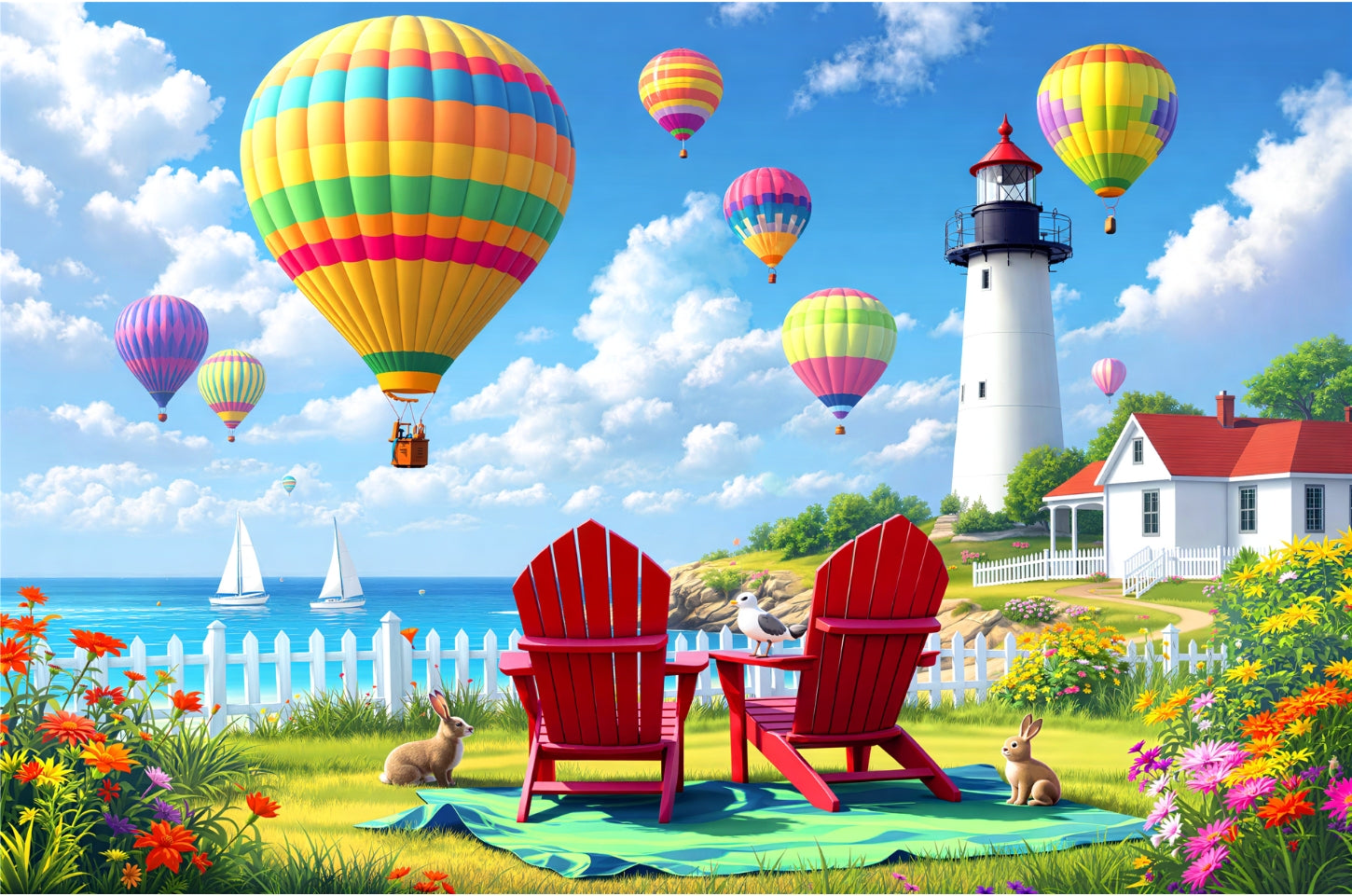 Coastal Balloons Jigsaw Puzzle 1,000 Pieces - Jigsaw Art Store