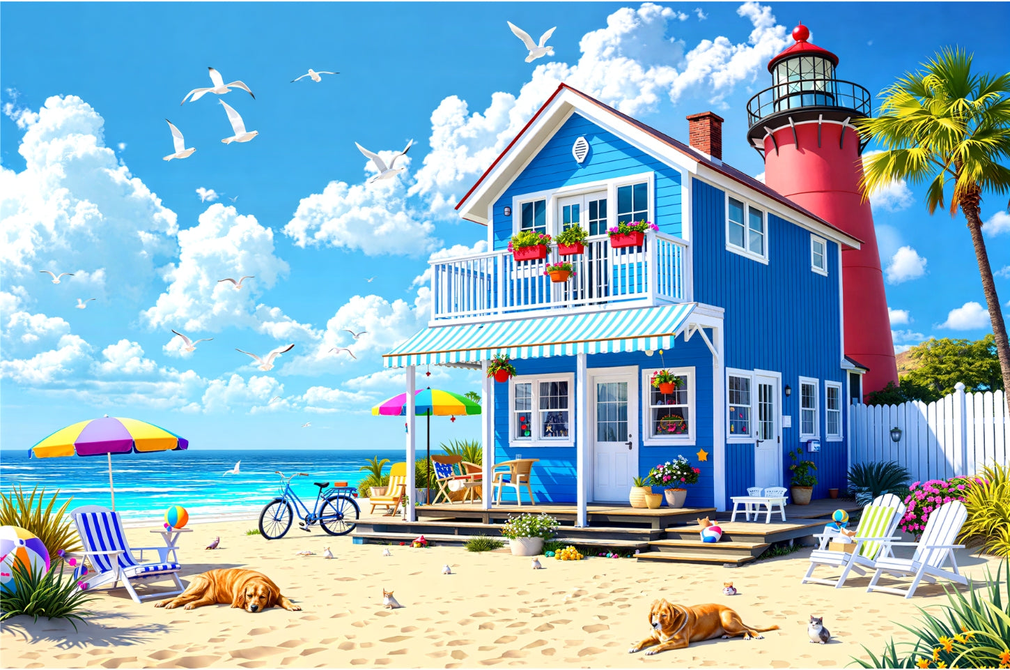 Beach House - 1,000 Piece Jigsaw Puzzle - Jigsaw Art Store