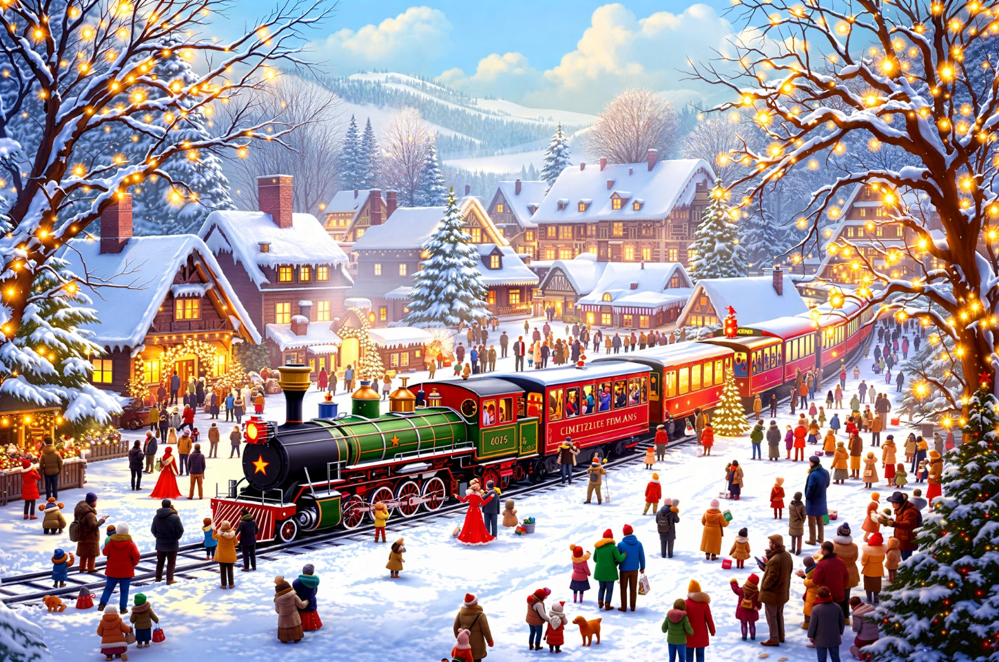 Winter Village Express Jigsaw Puzzle 1,000 Pieces - Jigsaw Art Store