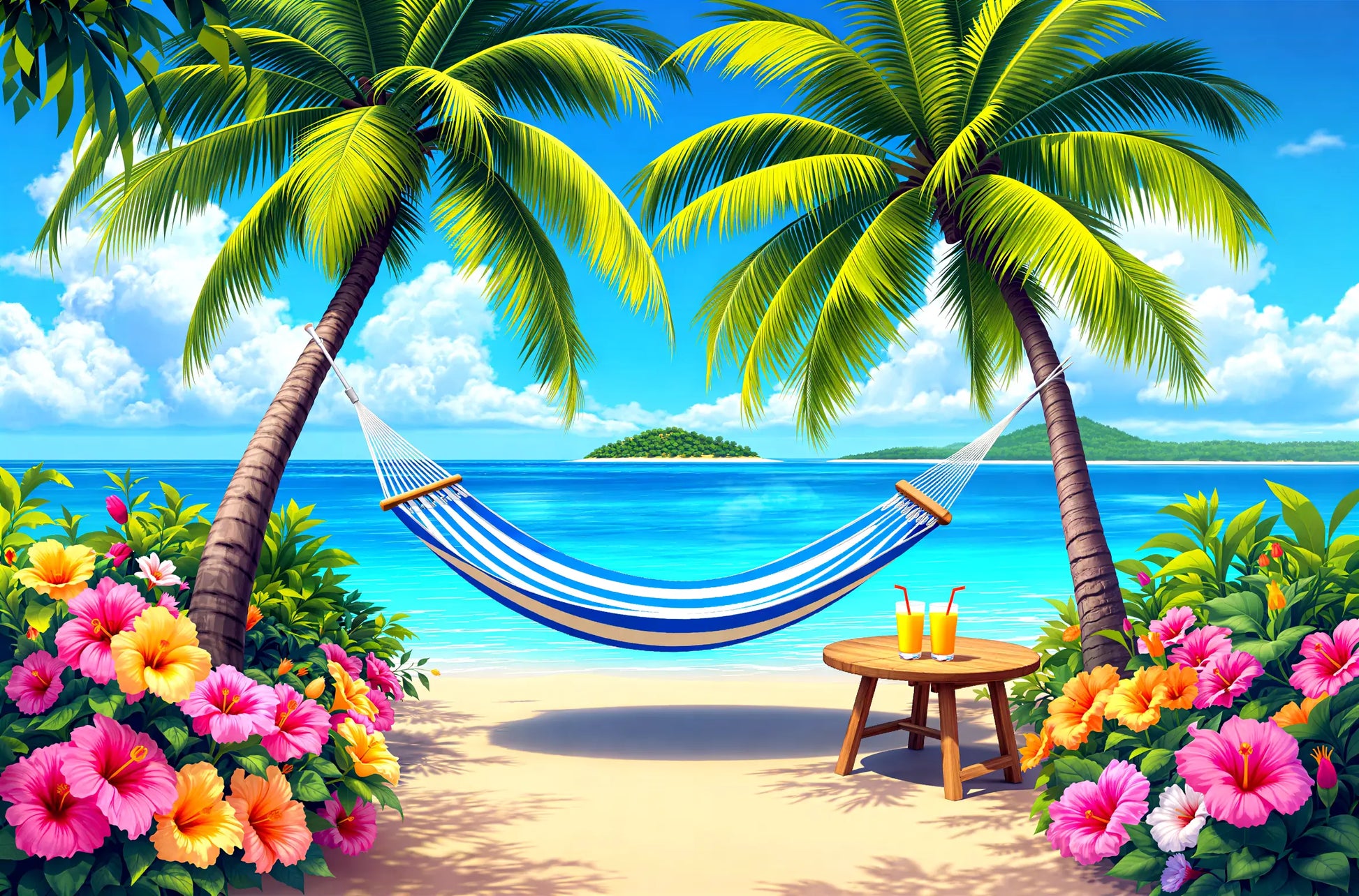 Island Escape Hammock Jigsaw Puzzle 1,000 Pieces - Jigsaw Art Store