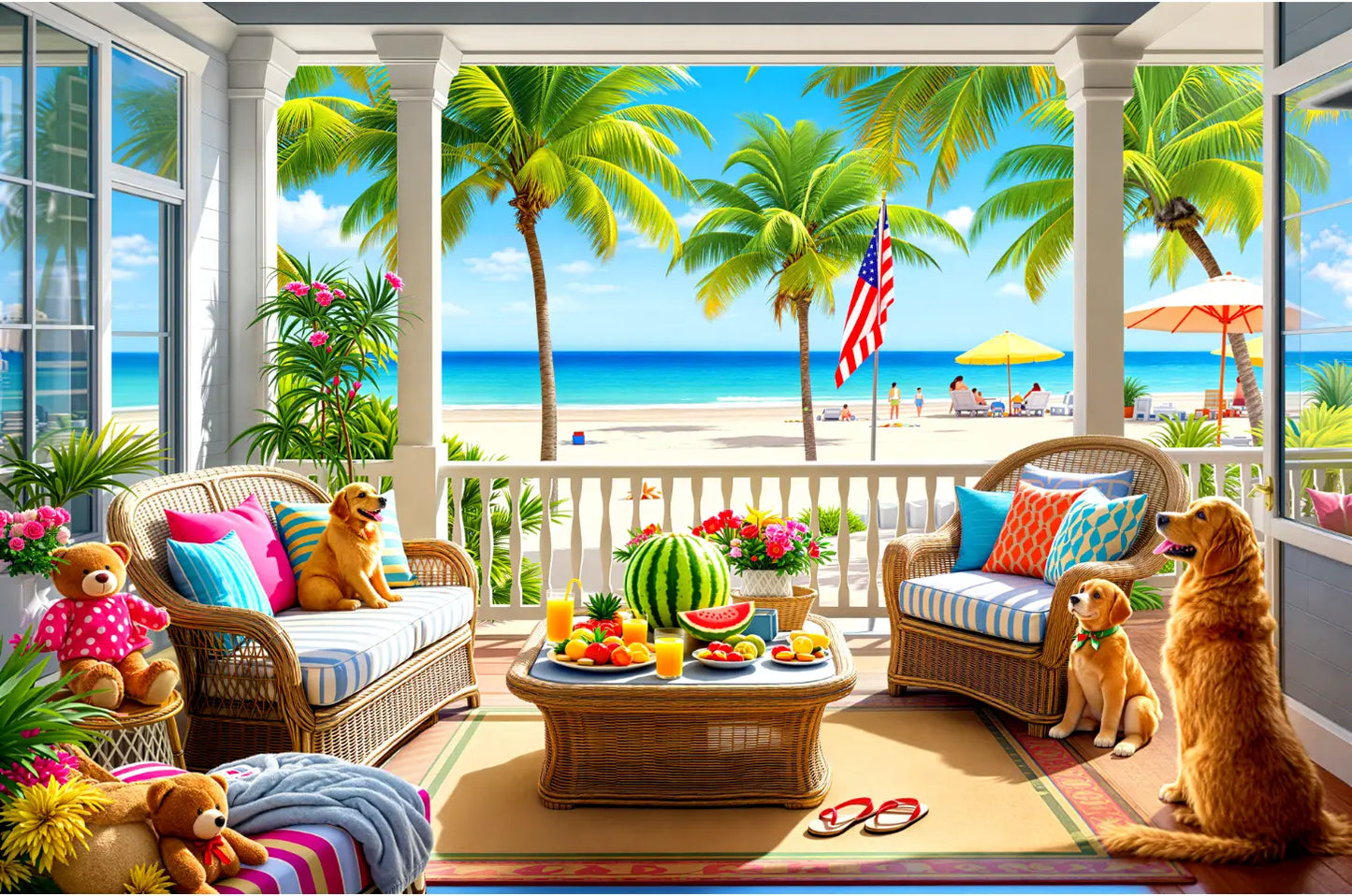 Poarchside Paradise Jigsaw puzzle 1,000 Pieces - Jigsaw Art Store