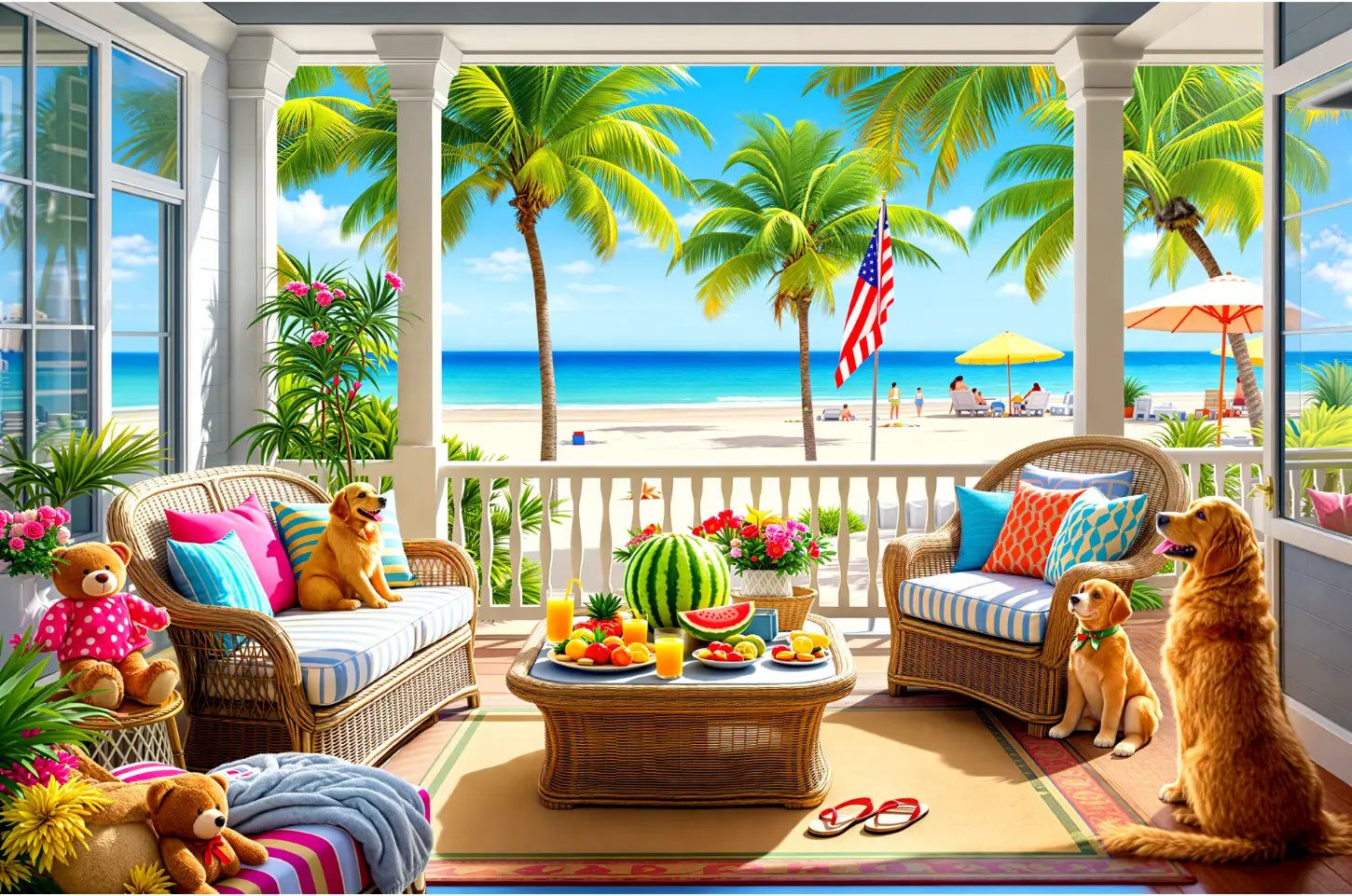 Poarchside Paradise Jigsaw puzzle 1,000 Pieces - Jigsaw Art Store
