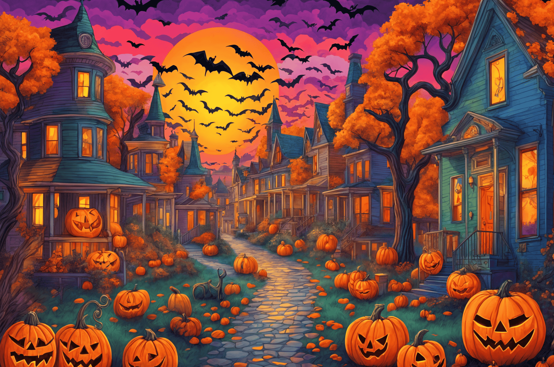 Spooky Streets Halloween Jigsaw Puzzle 1,000 Pieces - Jigsaw Art Store
