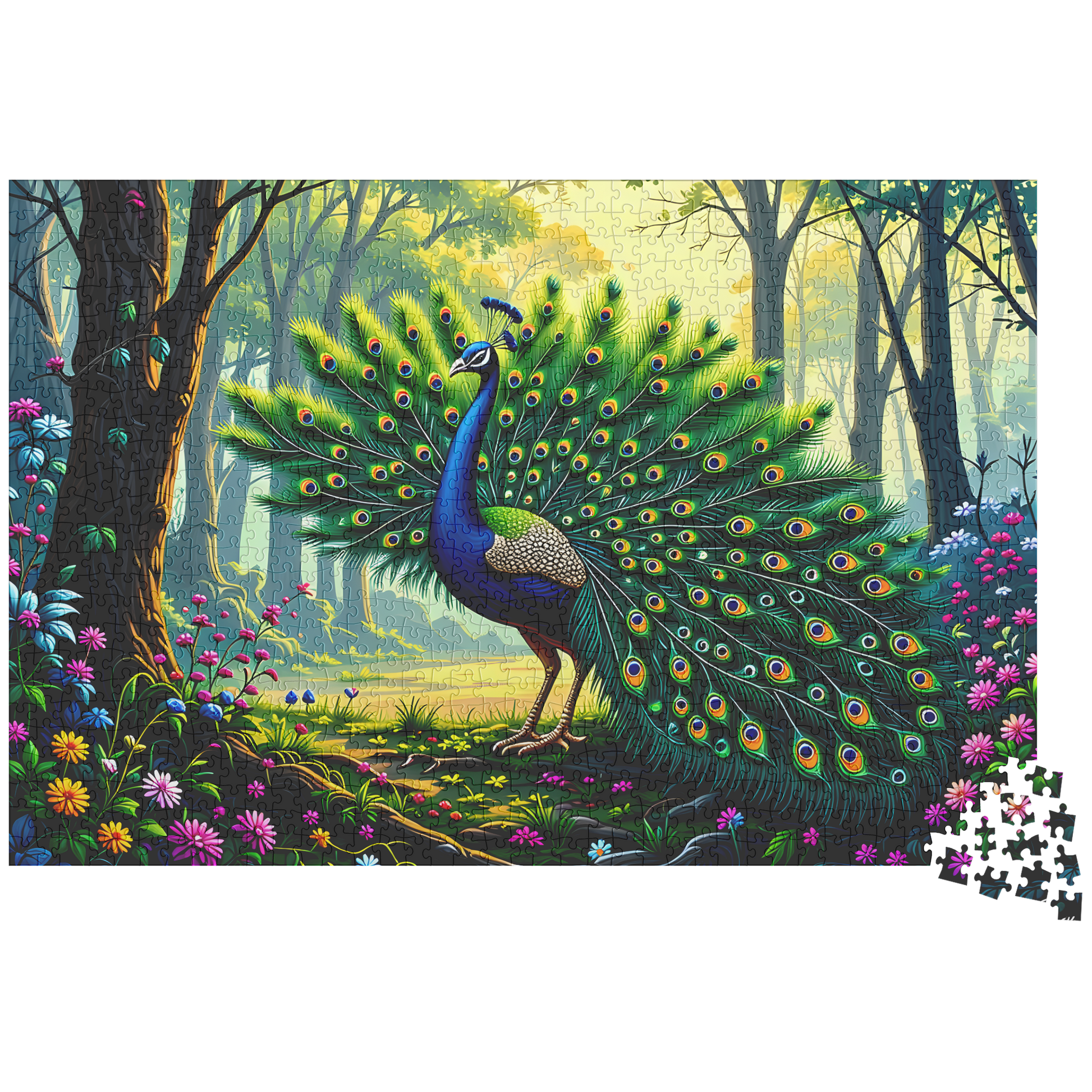 Majestic_Peacock_Jigsaw_Puzzle_1000_Pie_1014pc_H_Loose_Mockup.png