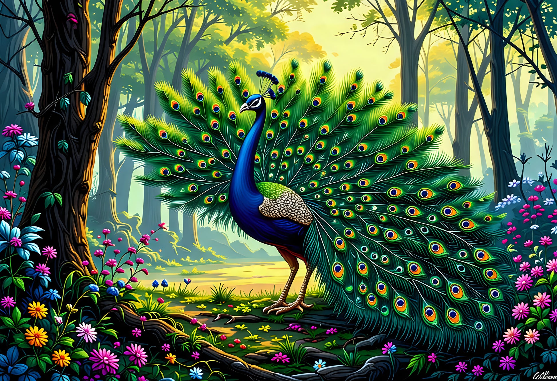 Majestic Peacock Jigsaw Puzzle 1,000 Pieces Adult Puzzles - Jigsaw Art Store