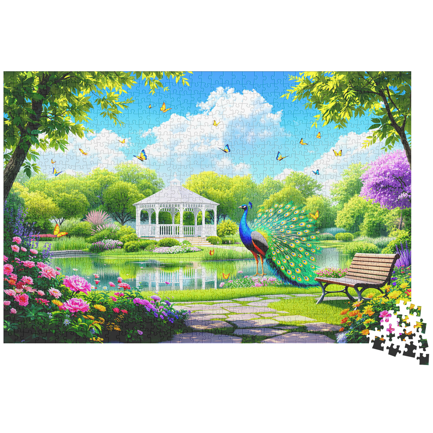 Peacock_Garden_Jigsaw_Puzzle_1000_Piece_1014pc_H_Loose_Mockup.png