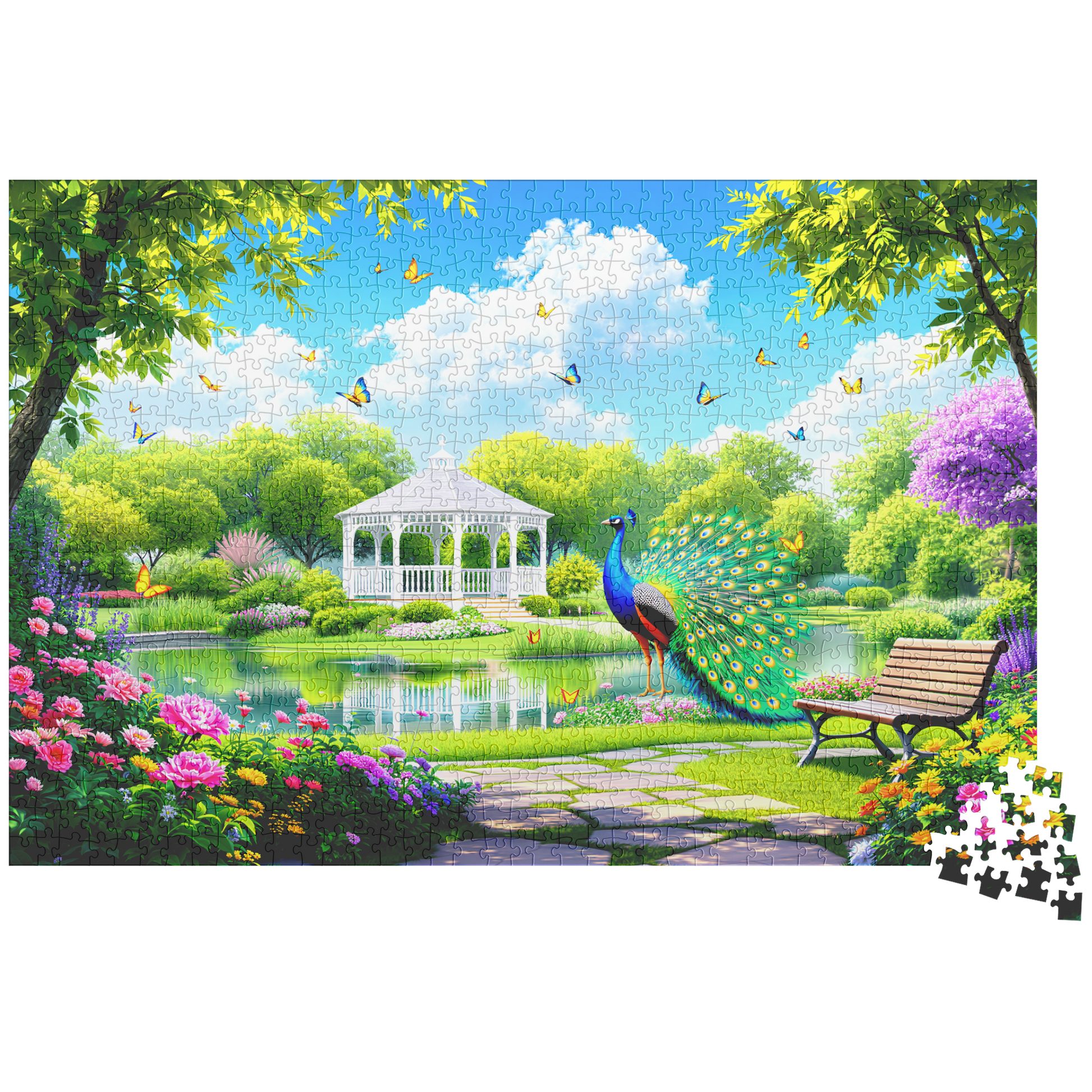 Peacock_Garden_Jigsaw_Puzzle_1000_Piece_1014pc_H_Loose_Mockup.png