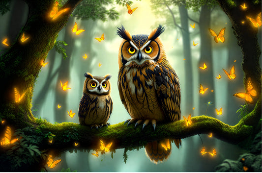 Mystical Forest Owls - 1,000 Piece Jigsaw Puzzle