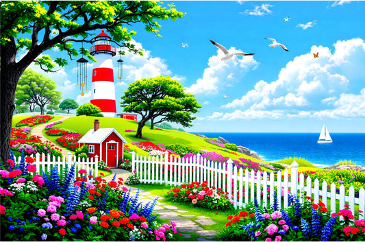 Coastal Lighthouse - 1,000 Piece Jigsaw Puzzle