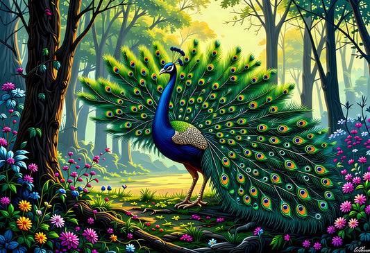 Majestic Peacock Jigsaw Puzzle 1,000 Pieces Adult Puzzles